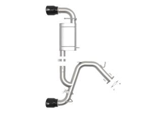 Afe - Advance Flow Engineering - 49-37007-B | AFE Power Takeda 3 IN 304 Stainless Steel Axle-Back Exhaust System w/ Black Tips (2019-2020 Veloster N L4-2.0L t) - Image 2