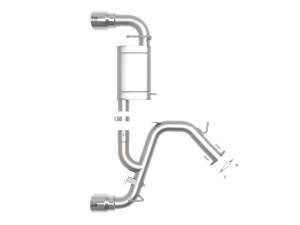Afe - Advance Flow Engineering - 49-37007-P | AFE Power Takeda 3 IN 304 Stainless Steel Axle-Back Exhaust System w/ Polished Tips (2019-2020 Veloster N L4-2.0L t) - Image 2