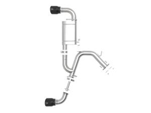 Afe - Advance Flow Engineering - 49-37009-B | AFE Power Takeda-ST 3 IN 304 Stainless Steel Axle-Back Exhaust System w/ Black Tips (2019-2020 Veloster N L4-2.0L t) - Image 2