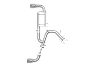 Afe - Advance Flow Engineering - 49-37009-P | AFE Power Takeda-ST 3 IN 304 Stainless Steel Axle-Back Exhaust System w/ Polished Tips (2019-2020 Veloster N L4-2.0L t) - Image 2