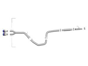 Afe - Advance Flow Engineering - 49-37011-L | AFE Power Takeda 3 IN to 2-1/2 IN 304 Stainless Steel Cat-Back Exhaust w/ Blue Flame Tip (2019-2021 Veloster L4-1.6L t) - Image 2