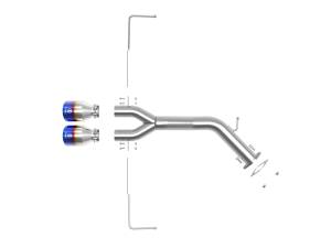 Afe - Advance Flow Engineering - 49-37012-L | AFE Power Takeda 3 IN to 2-1/2 IN 304 Stainless Steel Axle-Back Exhaust w/ Blue Flame Tip (2019-2021 Veloster L4-1.6L t) - Image 2