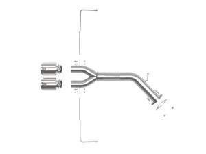 Afe - Advance Flow Engineering - 49-37012-P | AFE Power Takeda 3 IN to 2-1/2 IN 304 Stainless Steel Axle-Back Exhaust w/ Polished Tip (2019-2021 Veloster L4-1.6L t) - Image 2