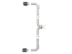 Afe - Advance Flow Engineering - 49-37014-C | AFE Power Takeda 2-1/2 IN 304 Stainless Steel Axle-Back Exhaust System w/ Carbon Fiber Tip (2014-2018 3 L4-2.0/2.5L) - Image 2