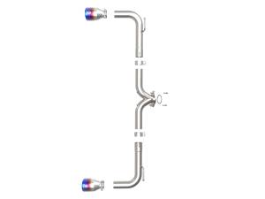 Afe - Advance Flow Engineering - 49-37014-L | AFE Power Takeda 2-1/2 IN 304 Stainless Steel Axle-Back Exhaust System w/Blue Flame Tips (2014-2018 3 L4-2.0/2.5L) - Image 2