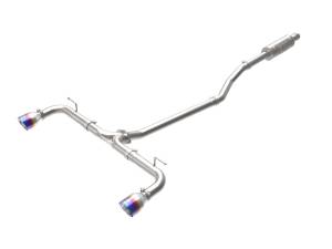 Afe - Advance Flow Engineering - 49-37015-L | AFE Power Takeda 2-1/2 IN 304 Stainless Steel Cat-Back Exhaust System w/ Blue Flame Tips (2014-2018 3 L4-2.0/2.5L) - Image 1