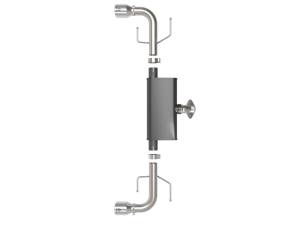 Afe - Advance Flow Engineering - 49-37021-P | AFE Power Takeda 2-1/2 IN 304 Stainless Steel Axle-Back Exhaust System w/ Polished Tip (2017-2024 CX-5 L4-2.5/2.5L t) - Image 2