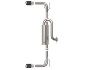 Afe - Advance Flow Engineering - 49-37023-C | AFE Power Takeda 3 IN to 2-1/2 IN 304 Stainless Steel Axle-Back Exhaust Carbon Fiber Tip (2019-2024 3 L4-2.5L/2.5L t) - Image 2