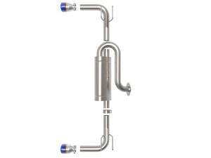 Afe - Advance Flow Engineering - 49-37023-L | AFE Power Takeda 3 IN to 2-1/2 IN 304 Stainless Steel Axle-Back Exhaust w/ Blue Flame Tip (2019-2024 3 L4-2.5L/2.5L t) - Image 2