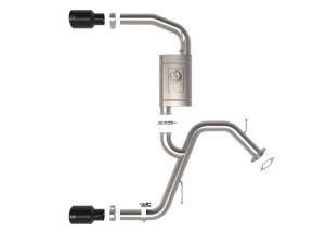 Afe - Advance Flow Engineering - 49-37027-B | AFE Power Takeda 3 IN 304 Stainless Steel Axle-Back Exhaust w/ Black Tips (2022-2023 Elantra N L4-2.0L t) - Image 2