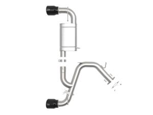 Afe - Advance Flow Engineering - 49-37029-B | AFE Power Takeda 3 IN 304 Stainless Steel Axle-Back Exhaust w/ Black Tips (2021-2022 Veloster N L4-2.0L t) - Image 2