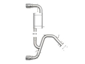 Afe - Advance Flow Engineering - 49-37029-P | AFE Power Takeda 3 IN 304 Stainless Steel Axle-Back Exhaust w/ Polished Tips (2021-2022 Veloster N L4-2.0L t) - Image 2