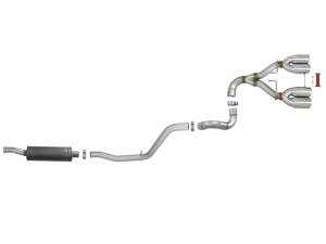 Afe - Advance Flow Engineering - 49-38071-P | AFE Power Rebel Series 2-1/2 IN 304 Stainless Steel Cat-Back Exhaust w/ Polished Tip (2018-2024 Wrangler JL V6-3.6L ) - Image 2