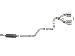 Afe - Advance Flow Engineering - 49-38073-P | AFE Power Rebel Series 2-1/2 IN 304 Stainless Steel Cat-Back Exhaust w/ Polished Tip (2018-2024 Wrangler JL V6-3.6L ) - Image 2