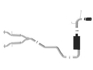 Afe - Advance Flow Engineering - 49-38078-B | AFE Power MACH Force-Xp 2-1/2 IN to 3 IN 304 Stainless Steel Cat-Back Exhaust w/ Black Tip (2014-2021 Grand Cherokee WK2 V6-3.6L) - Image 2