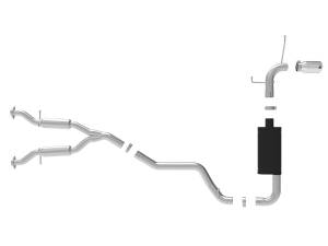 Afe - Advance Flow Engineering - 49-38078-P | AFE Power MACH Force-Xp 2-1/2 IN to 3 IN 304 Stainless Steel Cat-Back Exhaust w/Polish Tip (2014-2021 Grand Cherokee WK2 V6-3.6L) - Image 2