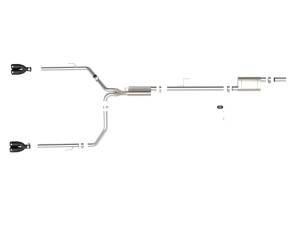 Afe - Advance Flow Engineering - 49-38084-B | AFE Power Vulcan Series 3 IN to 2-1/2 IN 304 Stainless Steel Cat-Back Exhaust System Black (2020-2024 Gladiator JT V6-3.6L) - Image 2