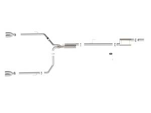 Afe - Advance Flow Engineering - 49-38084-P | AFE Power Vulcan Series 3 IN to 2-1/2 IN 304 Stainless Steel Cat-Back Exhaust Polished (2020-2024 Gladiator JT V6-3.6L) - Image 2