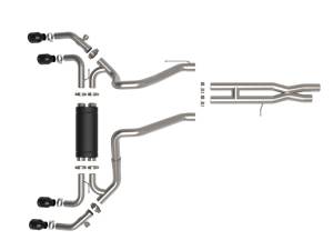 Afe - Advance Flow Engineering - 49-38098-B | AFE Power Vulcan Series 2-1/2 IN to 3 IN Stainless Steel Cat-Back Exhaust System Black (2021-2024 Wrangler 392 JL V8-6.4L) - Image 2