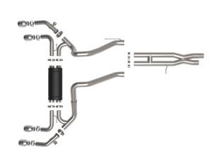 Afe - Advance Flow Engineering - 49-38098-P | AFE Power Vulcan Series 2-1/2 IN to 3 IN Stainless Steel Cat-Back Exhaust System Polished (2021-2024 Wrangler 392 JL V8-6.4L) - Image 2