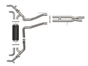 Afe - Advance Flow Engineering - 49-38101 | AFE Power Vulcan Series 2-1/2 IN to 3 IN Stainless Steel Cat-Back Exhaust System (2021-2024 Wrangler 392 JL V8-6.4L) - Image 2