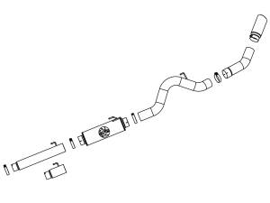 Afe - Advance Flow Engineering - 49-42012 | AFE Power Large Bore-HD 5 IN 409 Stainless Steel Cat-Back Exhaust System w/ Polished Tip (2004-2007 Ram 2500, 3500 Pickup L6-5.9L td) - Image 2