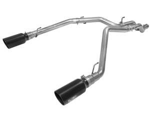49-42044-B | AFE Power Large Bore-HD 3 IN 409 Stainless Steel DPF-Back Exhaust System w/Black Tip (2014-2019 Ram 1500 Pickup V6-3.0L td)