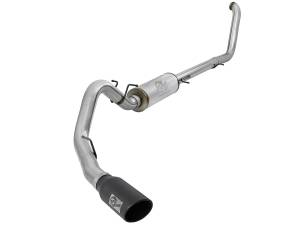 49-43008-B | AFE Power Large Bore-HD 4 IN 409 Stainless Steel Turbo-Back Exhaust System w/ Black Tip (2000-2003 Excursion V8-7.3L td)