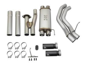 Afe - Advance Flow Engineering - 49-43091-B | AFE Power Rebel Series 3 IN 409 Stainless Steel Cat-Back Exhaust System w/Black Tip (2017-2020 F150 Pickup V6-3.5L tt) - Image 2