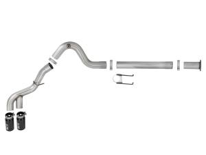 Afe - Advance Flow Engineering - 49-43121-B | AFE Power Rebel XD Series 4 IN 409 Stainless Steel DPF-Back Exhaust w/Dual Black Tips (2011-2014 F250, F350 Super Duty V8-6.7L td) - Image 2