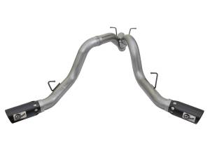 Afe - Advance Flow Engineering - 49-44086-B | AFE Power Large Bore-HD 4 IN 409 Stainless Steel DPF-Back Exhaust System w/Dual Black Tips (2017-2019 Silverado, Sierra 2500 HD, 3500 HD V8-6.6L td) - Image 3