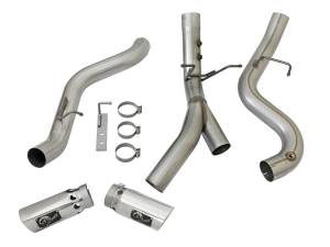 Afe - Advance Flow Engineering - 49-44086-P | AFE Power Large Bore-HD 4 IN 409 Stainless Steel DPF-Back Exhaust w/Dual Polished Tips (2017-2019 Silverado, Sierra 2500 HD, 3500 HD V8-6.6L td) - Image 2