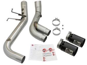 Afe - Advance Flow Engineering - 49-44089-B | AFE Power Rebel XD Series 4 IN 409 Stainless Steel DPF-Back Exhaust w/Dual Black Tips (2017-2019 Silverado, Sierra 2500 HD, 3500 HD V8-6.6L td) - Image 2