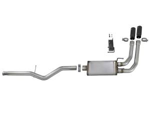 Afe - Advance Flow Engineering - 49-44098-B | AFE Power Rebel Series 3 IN to 2-1/2 IN 409 Stainless Steel Cat-Back Exhaust w/ Black Tip (2009-2019 Silverado, Sierra 1500 V6-4.3/V8-4.8/5.3L) - Image 2