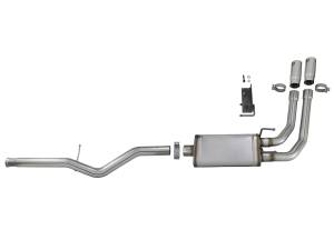 Afe - Advance Flow Engineering - 49-44098-P | AFE Power Rebel Series 3 IN to 2-1/2 IN 409 Stainless Steel Cat-Back Exhaust w/ Polish Tip (2009-2019 Silverado, Sierra 1500 V6-4.3/V8-4.8/5.3L) - Image 2