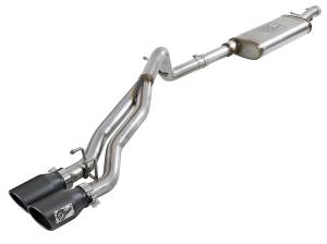 49-48054-B | AFE Power Rebel Series 2-1/2 IN 409 Stainless Steel Cat-Back Exhaust System w/Black Tip (2007-2018 Wrangler JK V6-3.6L/3.8L)