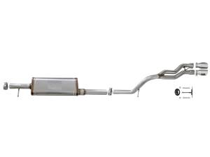 Afe - Advance Flow Engineering - 49-48054-P | AFE Power Rebel Series 2-1/2 IN 409 Stainless Steel Cat-Back Exhaust System w/Polished Tip (2007-2018 Wrangler JK V6-3.6L/3.8L) - Image 2