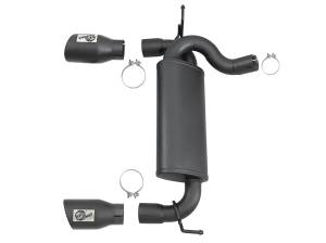 Afe - Advance Flow Engineering - 49-48061-B | AFE Power Rebel Series 2-1/2 IN 409 Stainless Steel Axle-Back Exhaust System w/ Black Tips (2007-2018 Wrangler JK V6-3.6L/3.8L) - Image 2