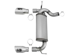 Afe - Advance Flow Engineering - 49-48061-P | AFE Power Rebel Series 2-1/2 IN 409 Stainless Steel Axle-Back Exhaust w/ Polished Tips (2007-2018 Wrangler JK V6-3.6L/3.8L) - Image 2