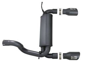 Afe - Advance Flow Engineering - 49-48067-B | AFE Power Rebel Series 2-1/2 IN 409 Stainless Steel Axle-Back Exhaust System w/ Black Tips (2018-2024 Wrangler JL L4-2.0Lt / V6-3.6L) - Image 2