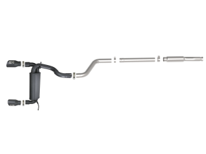 Afe - Advance Flow Engineering - 49-48096-B | AFE Power Rebel Series 3 IN to 2-1/2 IN 409 Stainless Steel Cat-Back Exhaust w/ Black Tip (2018-2024 Wrangler JL L4-2.0L t) - Image 2