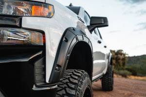 Rough Country - A-C12211-GAN | Rough Country Defender Fender Flares For Chevrolet Silverado 1500 2/4WD | Silver Ice Metallic - Image 7
