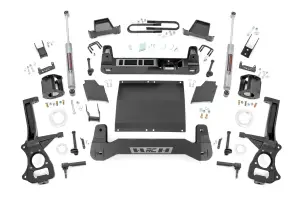 110230D | Rough Country 6 Inch Lift Kit For GMC Sierra 1500 | 2.7L TurboMax or 3.0L Turbo Diesel Engine, Factory Rear Multi Leaf Spring, Strut Spacers With N3 Rear Shocks