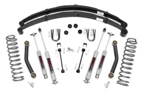 Rough Country - 633N2 | Rough Country 4.5 Inch Suspension Lift Kit with Premium N3 Shocks Rear Springs (1984-2001 Cherokee XJ 2WD/4WD) - Image 1