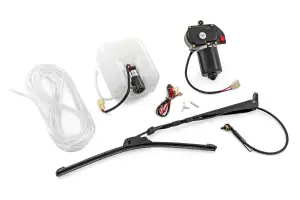 99084 | Rough Country Universal ATV/UTV Powered Windshield Wiper With Washer Tank | 16 Inch Blade