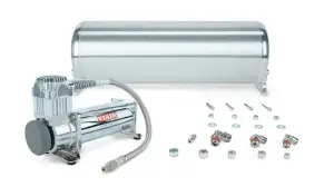 27762 | Air Lift Performance 18" FLO Tank w/ Viair 444c Compressor, 1/4" & 3/8" fittings and tank mounting hardware