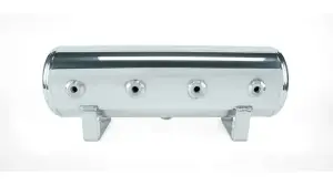 Air Lift Performance - 27805 | Air Lift Performance 2.5 Gal. Polished Tank w/ Viair 444c black compressor, 1/4" & 3/8" fittings & tank mounting hardware - Image 2