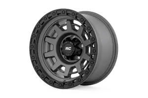Rough Country - 85150813 | Rough Country 85 Series Wheel | One-Piece / Simulated Beadlock / Gunmetal Gray/Black / 15X8 / 5x4.5 / -19mm - Image 2