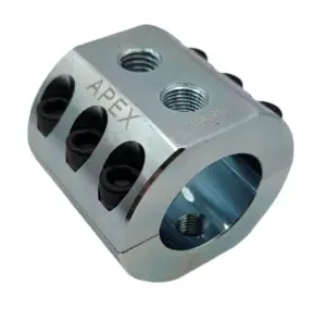 DC1.75-Z | Apex Chassis Steering Stabilizer Clamp | Universal, Silver Zinc, 1.75 Inch ID