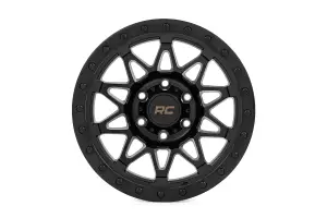 78170917B | Rough Country 78 Series Wheel | Simulated Beadlock / Black / 17x8.5 / 5x135 / +0mm